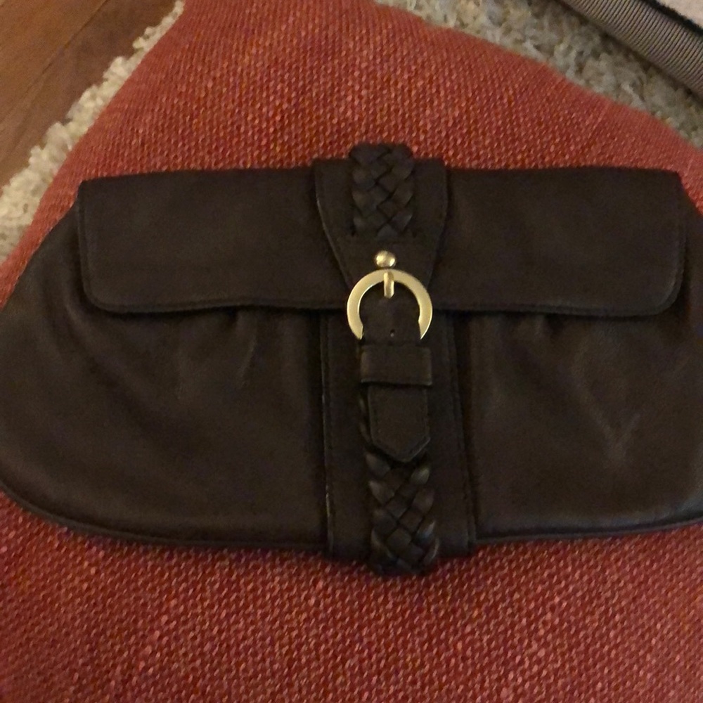 Banana Republic brown leather clutch